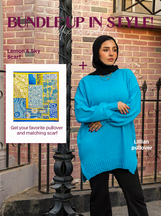 Lillian pullover + Lemon & Sky Scarf