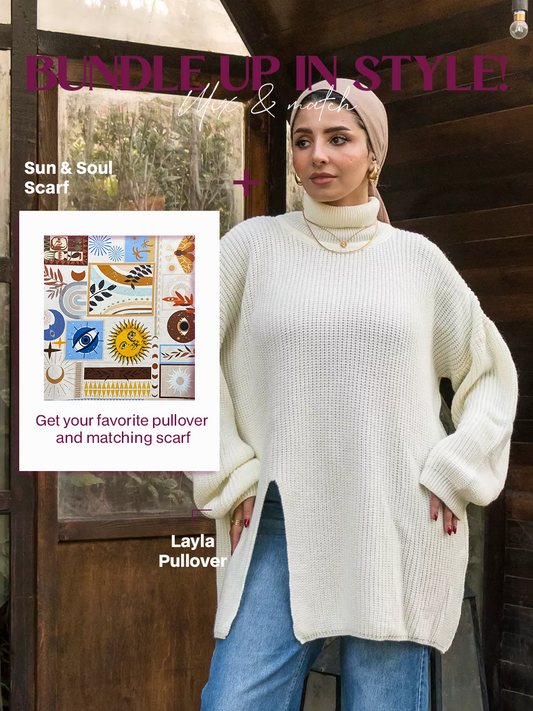Layla pullover + Sun & Soul Scarf