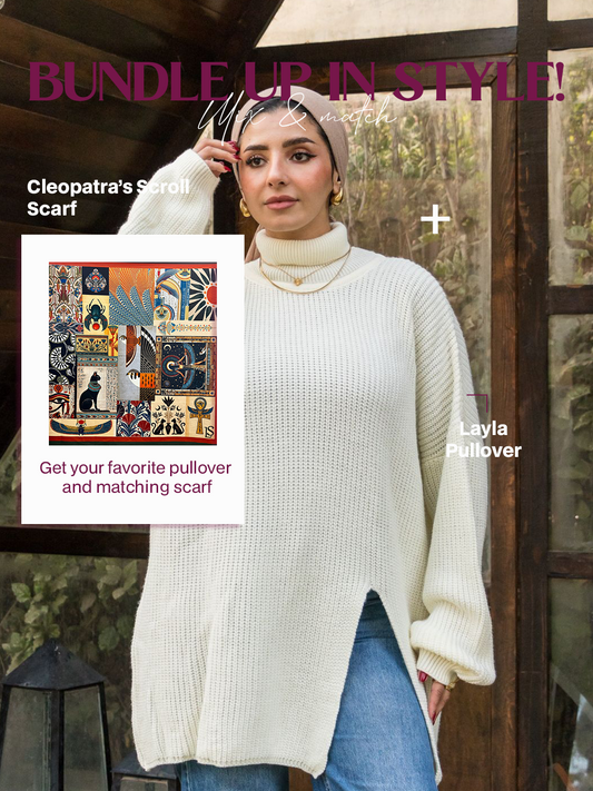 Layla pullover + Cleopatra's Scroll Scarf