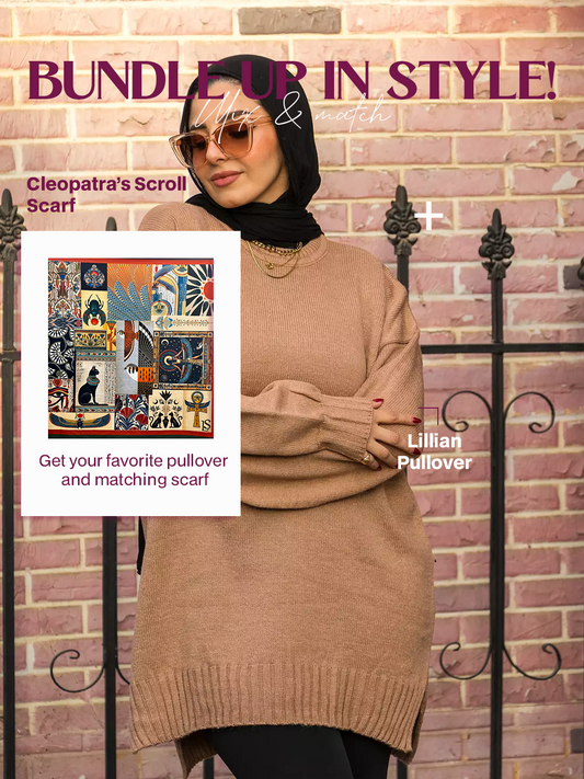 Lillian pullover + Cleopatra's Scroll Scarf