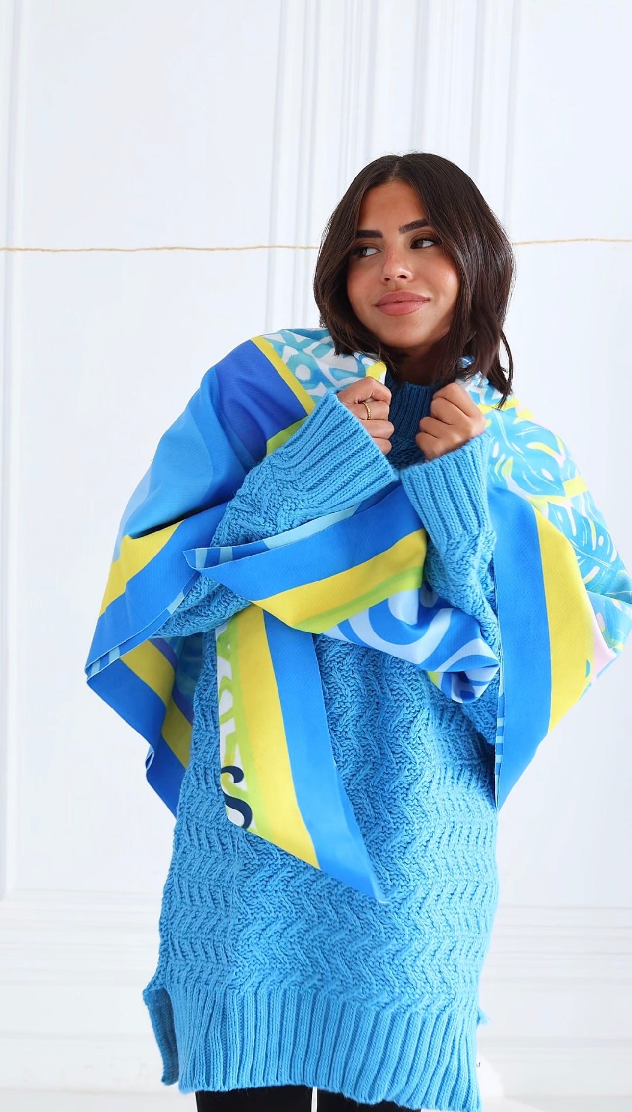 Tia  pullover + Lemon & Sky Scarf