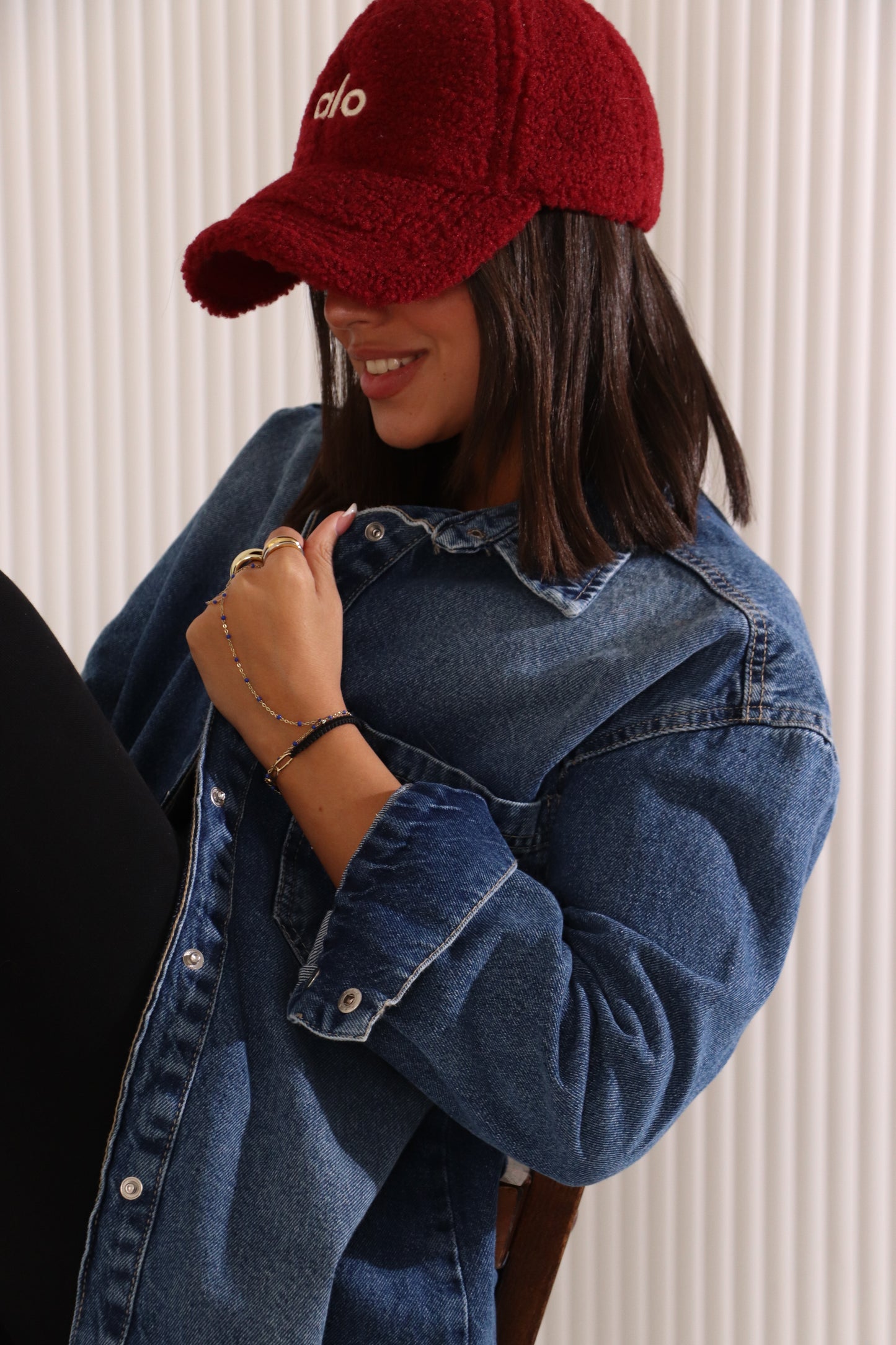 Denim long shirt