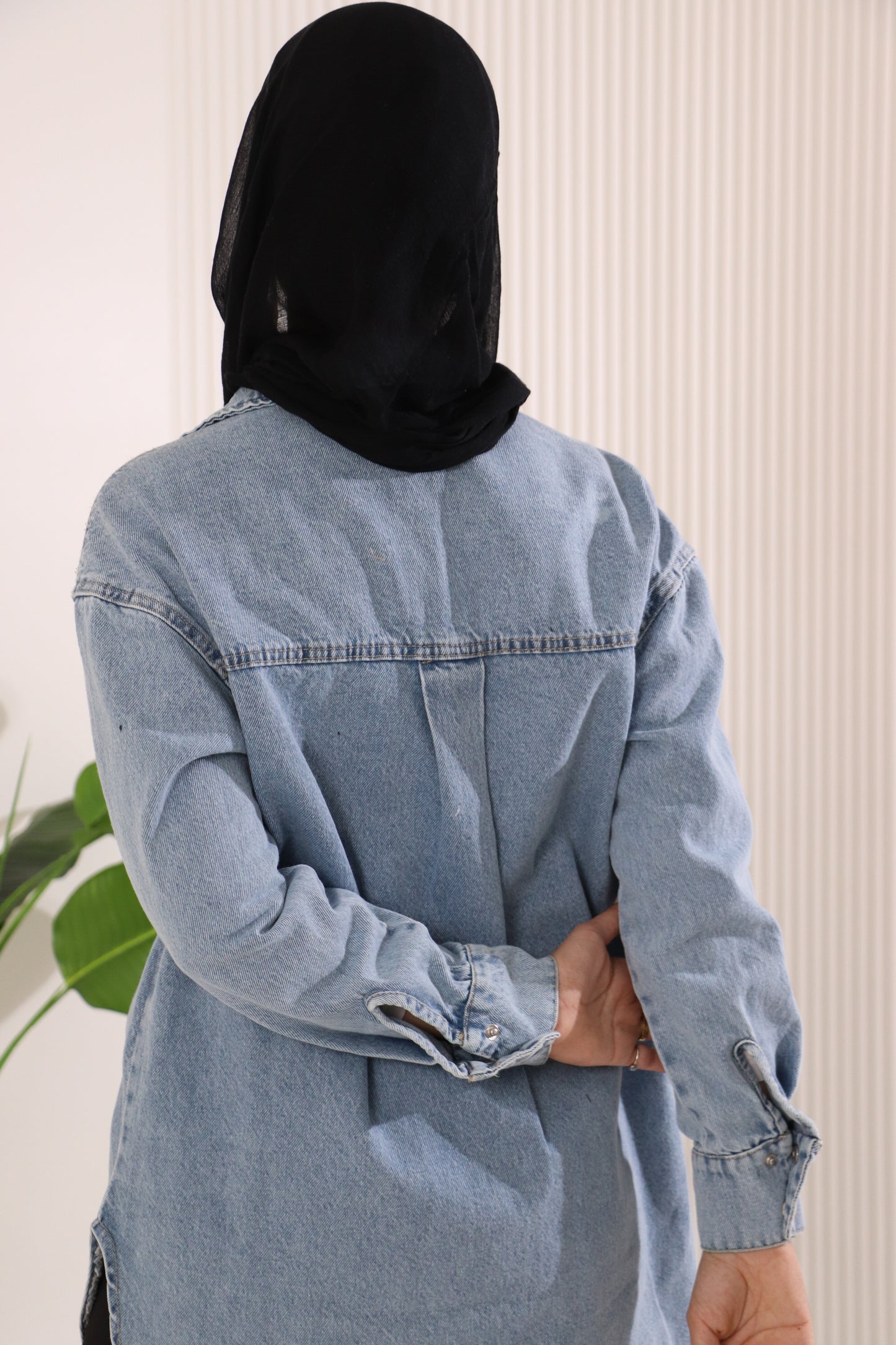 Denim long shirt