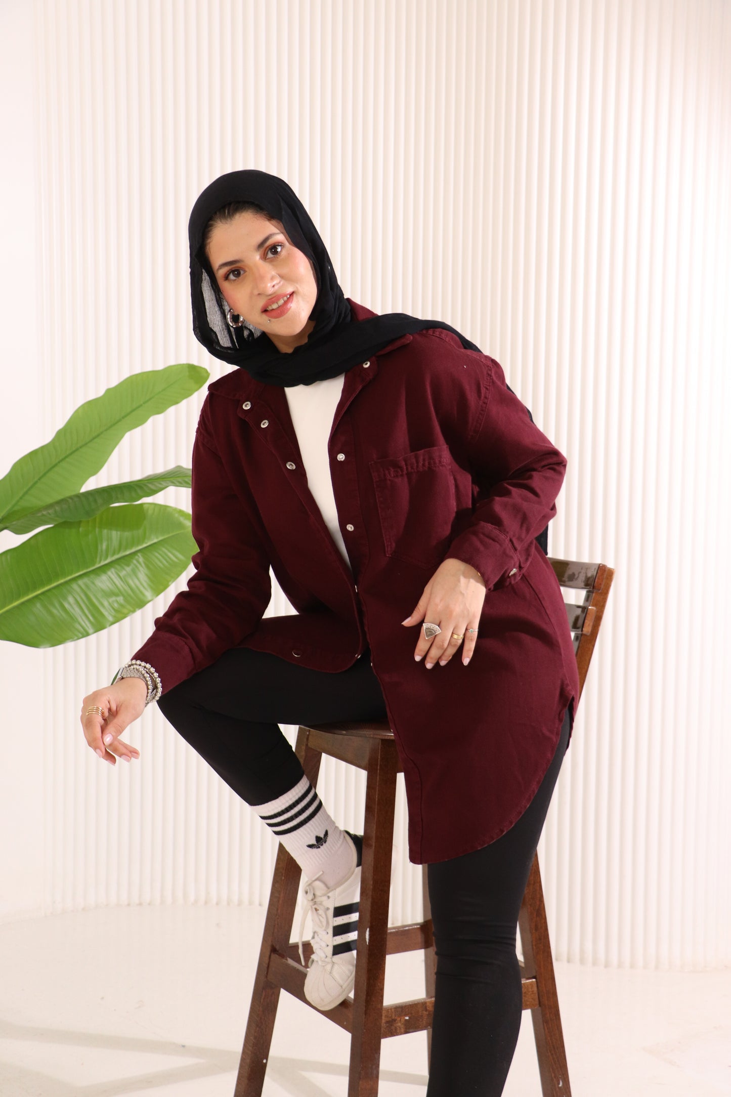 Gabardine long shirt