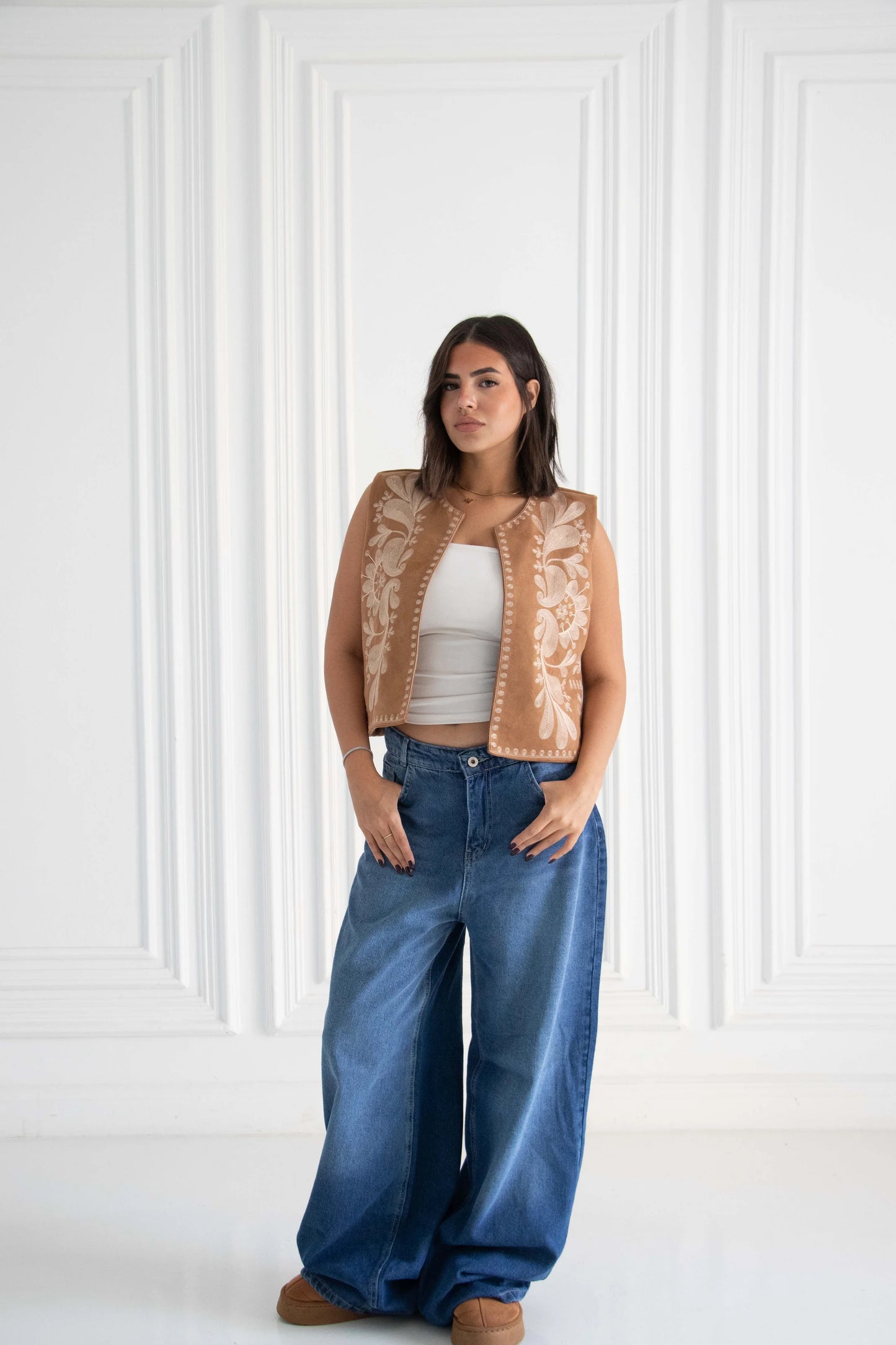 Roy vest + Leather pant