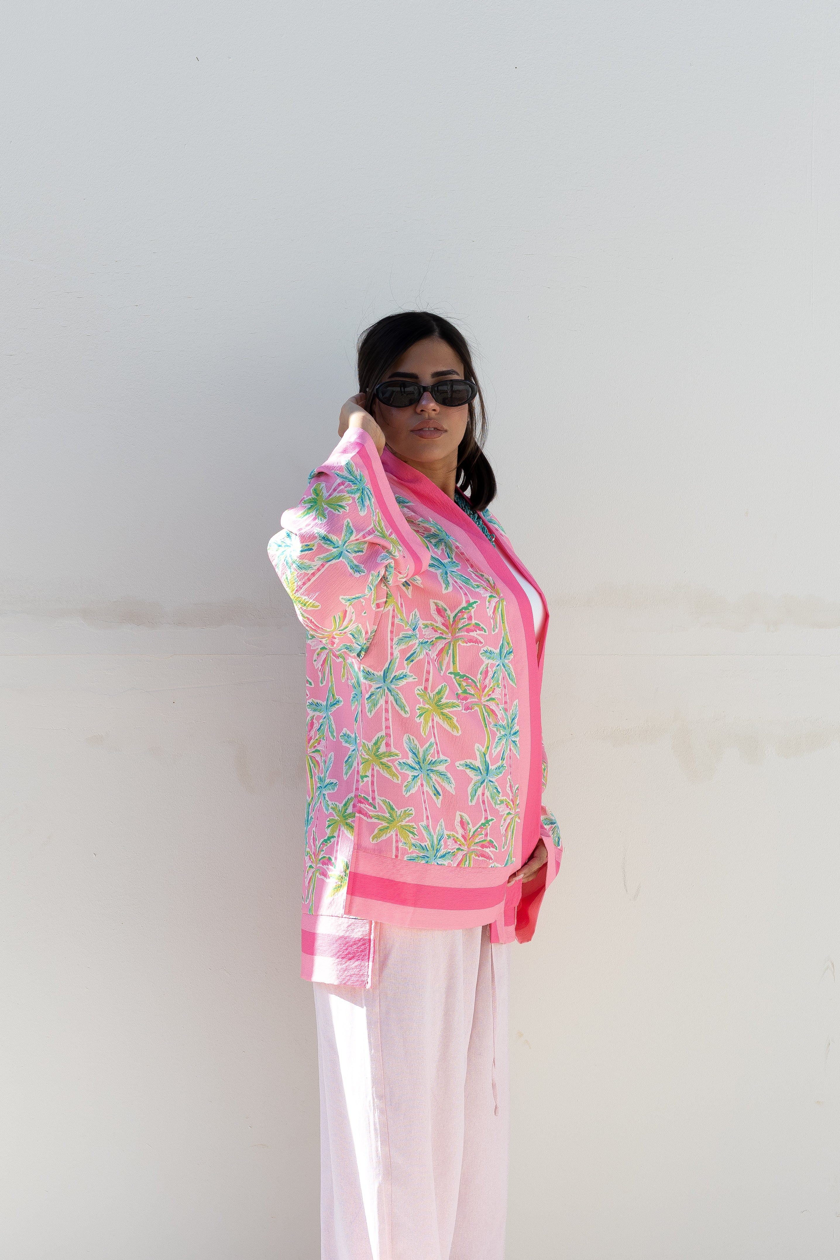 Tropical pink cardigan