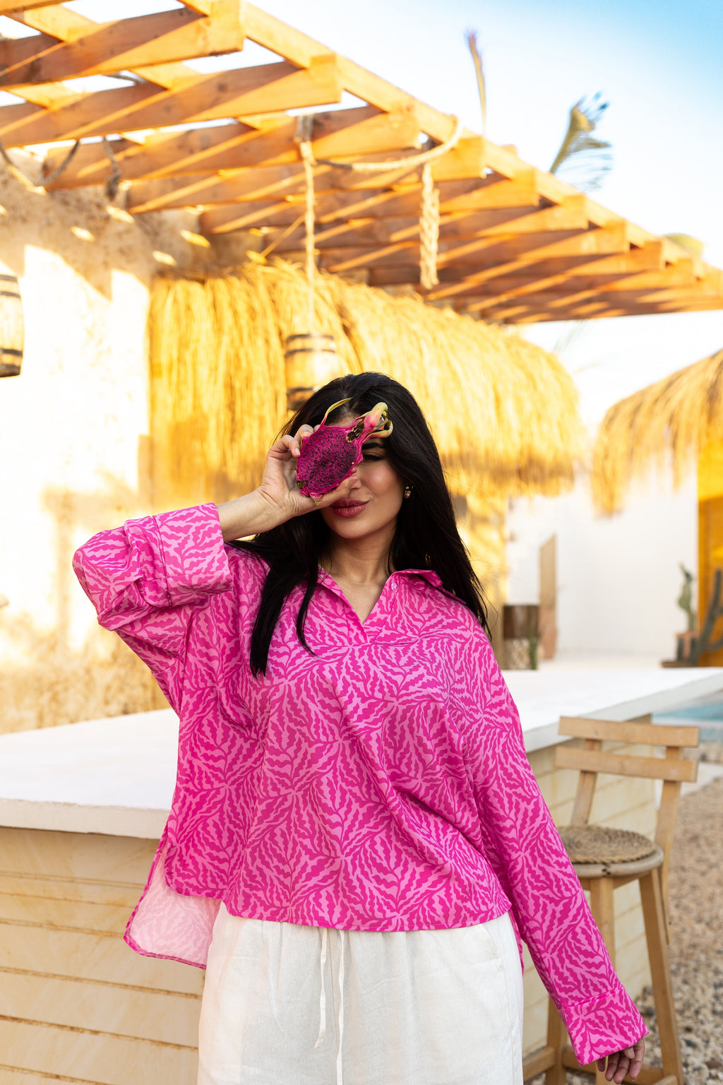 Pink Wave blouse