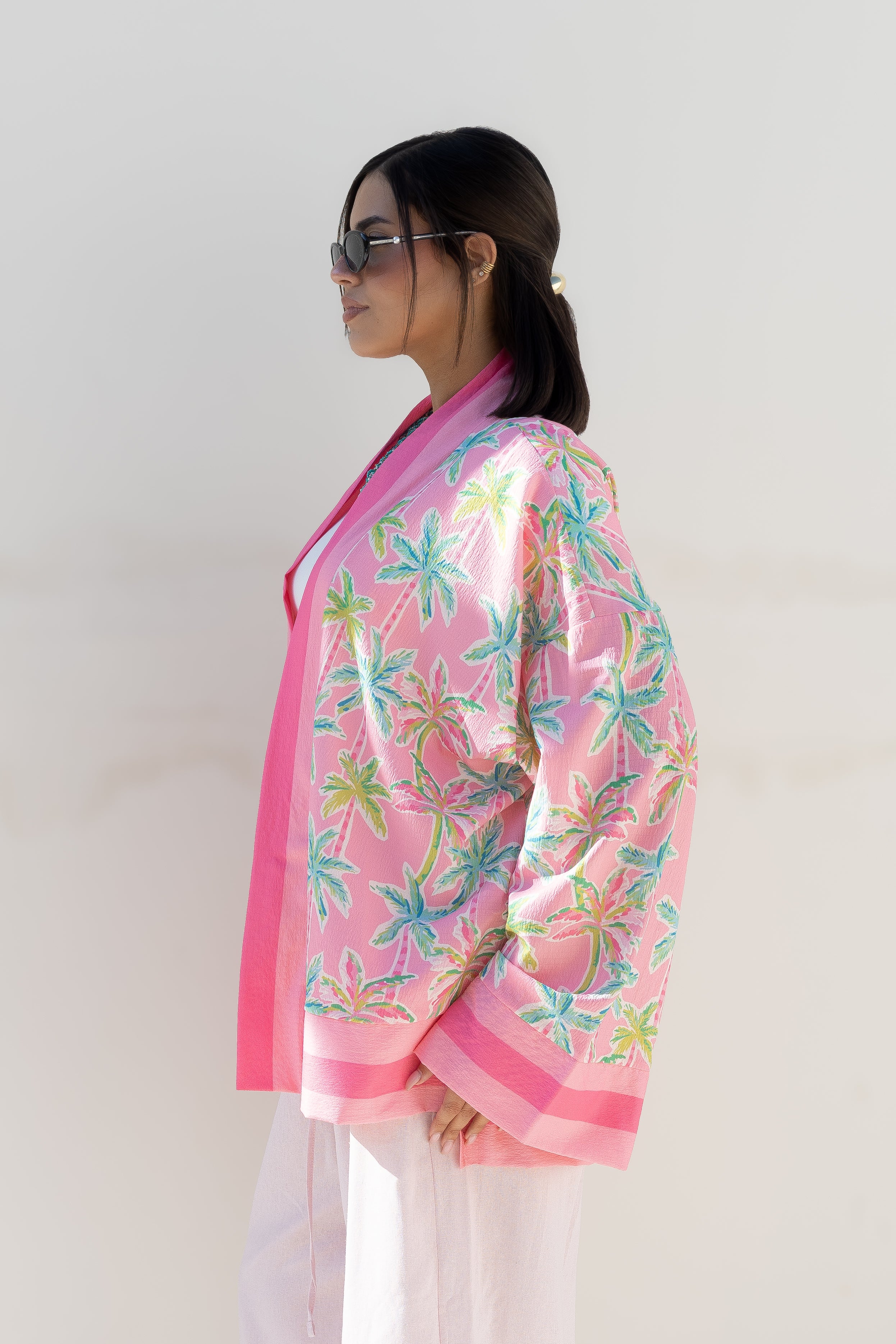 Tropical pink cardigan