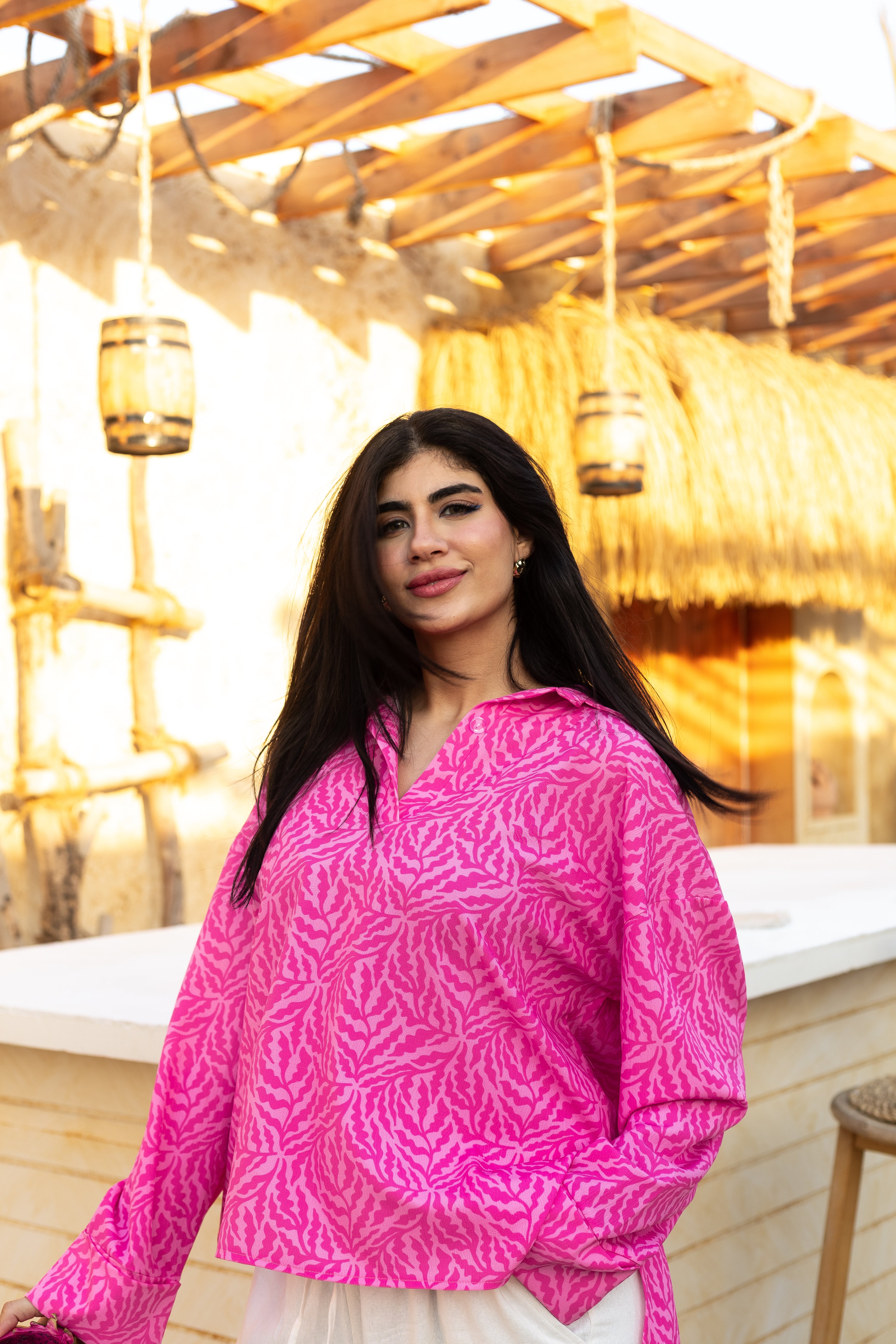 Pink Wave blouse