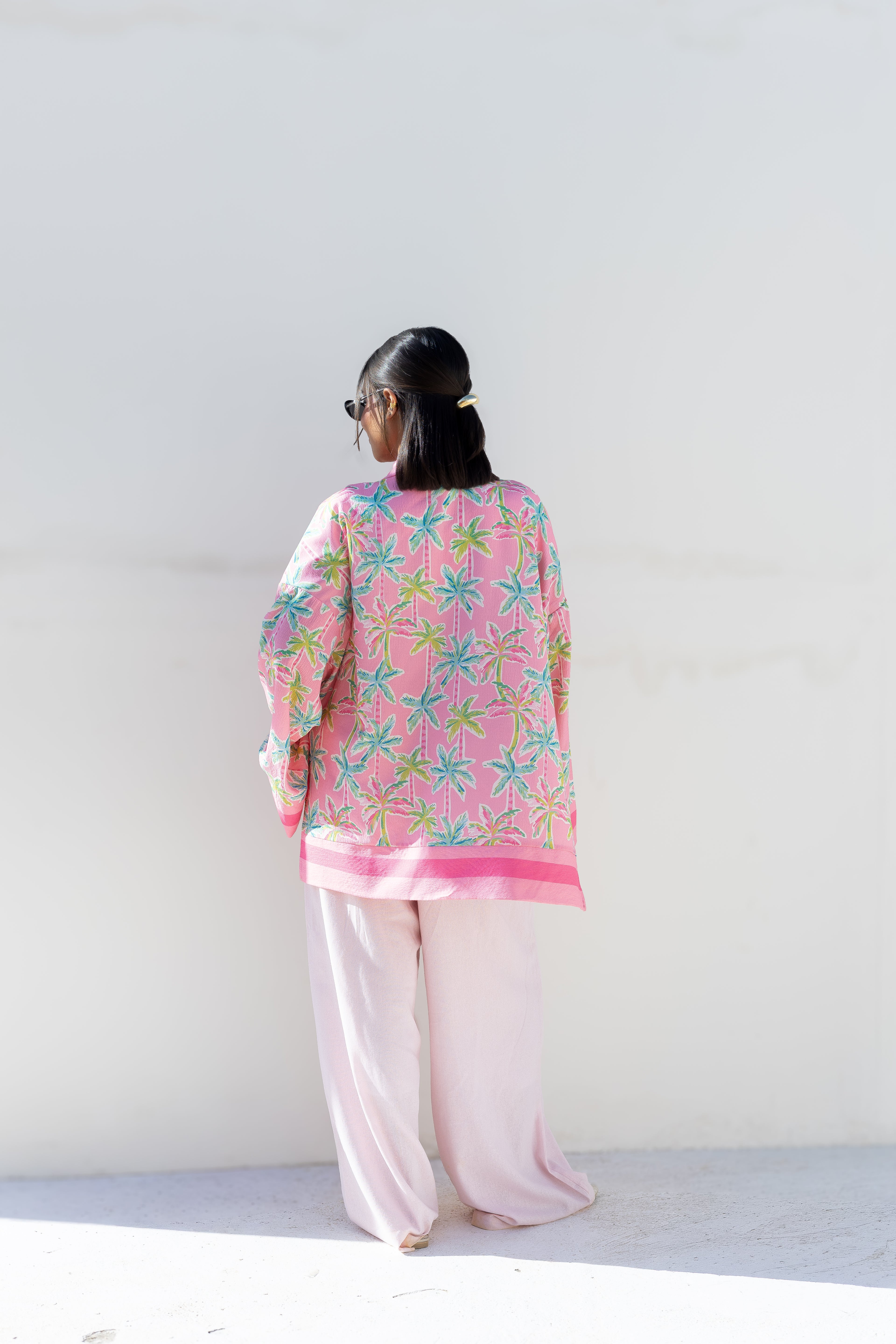 Tropical pink cardigan