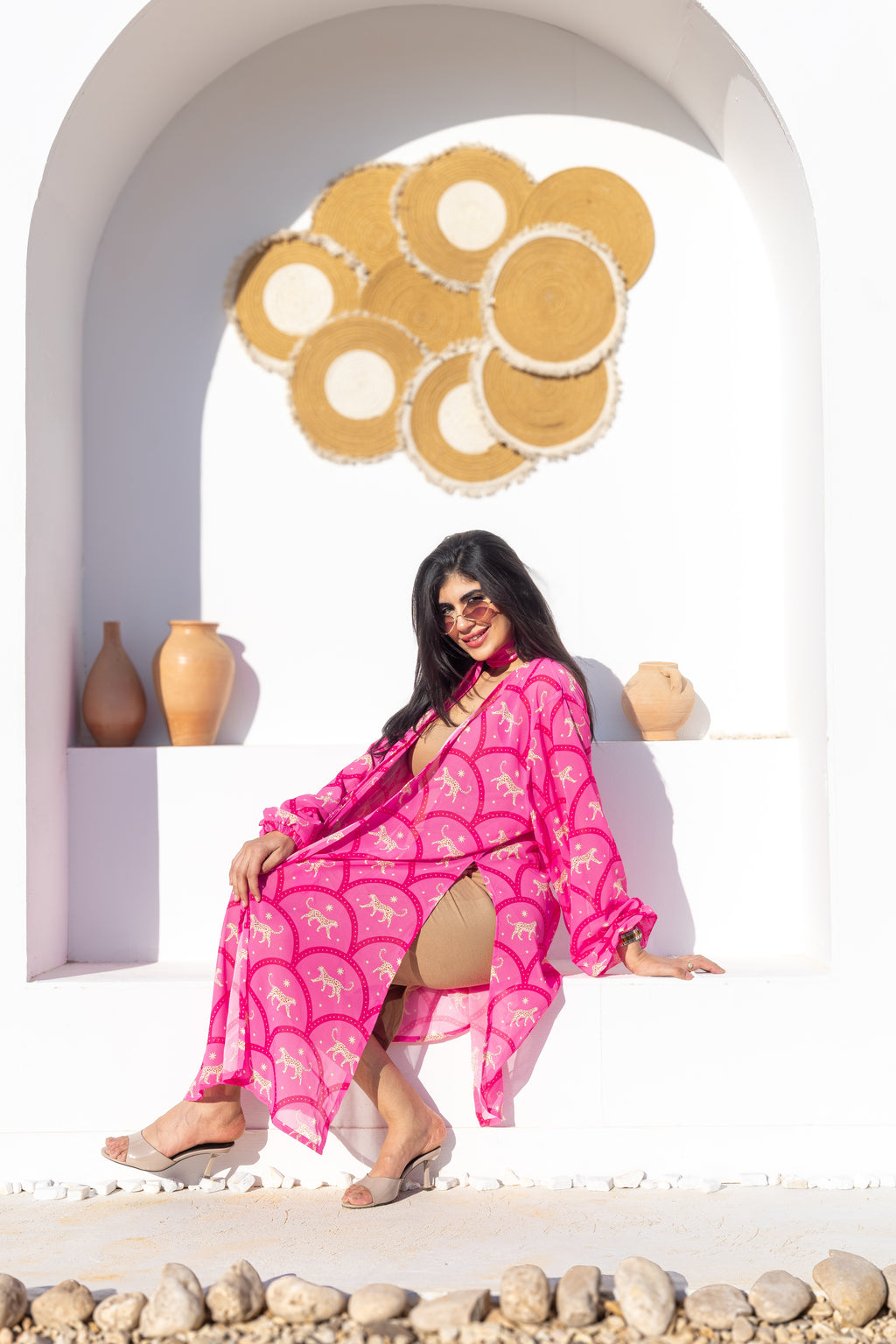 Pinky leopard cardigan