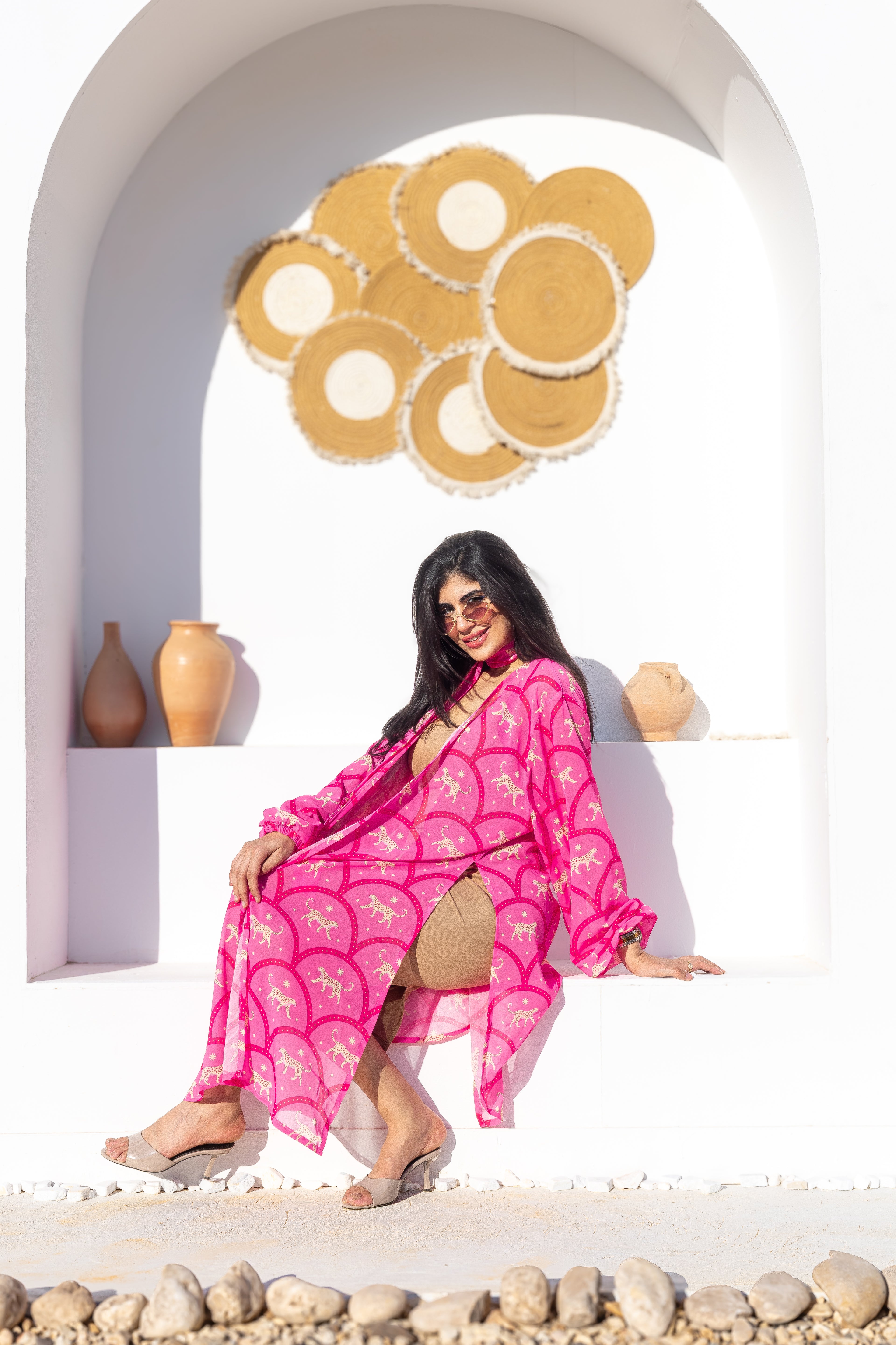 Pinky leopard cardigan