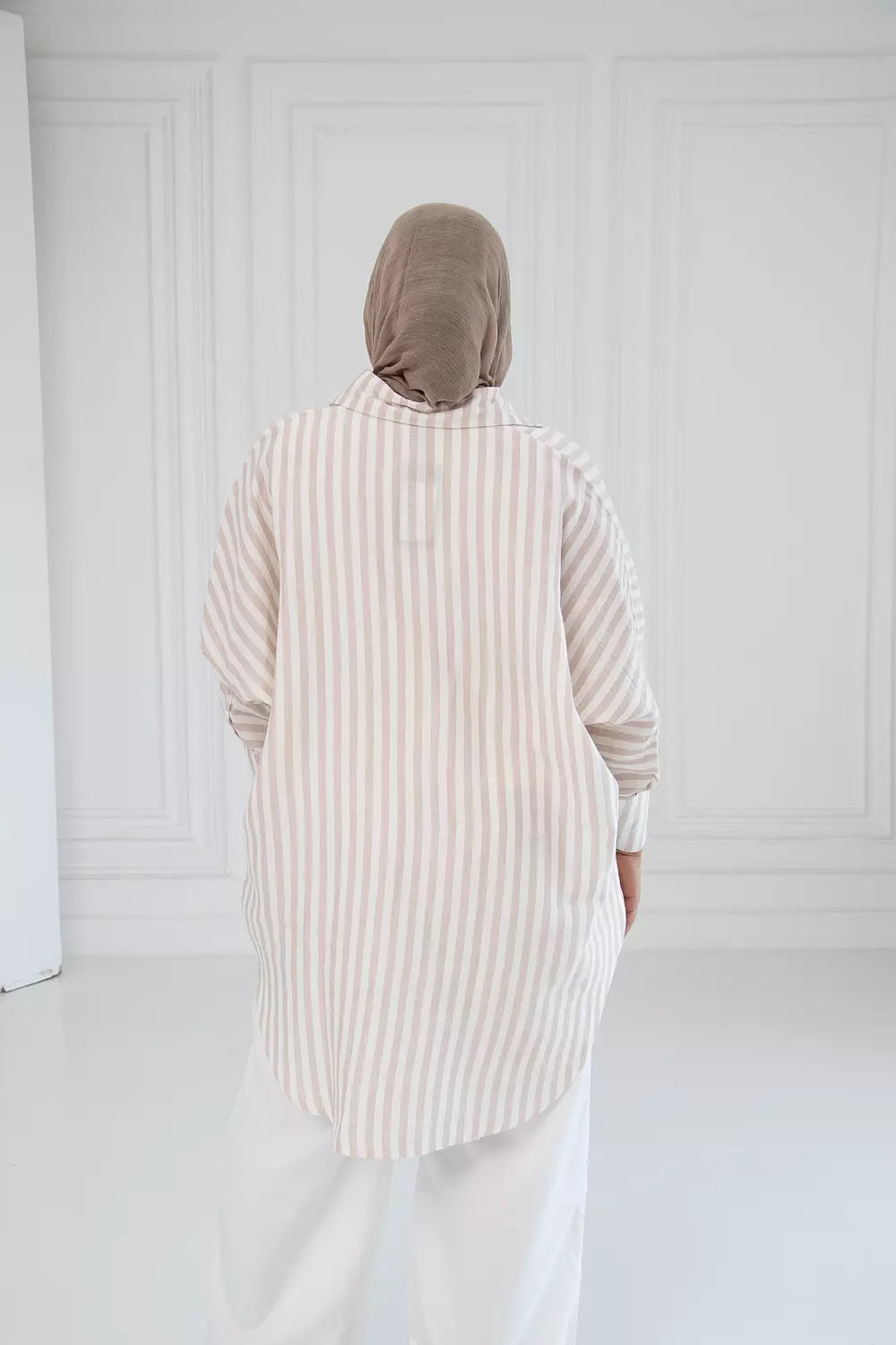 Oversized striped shirt