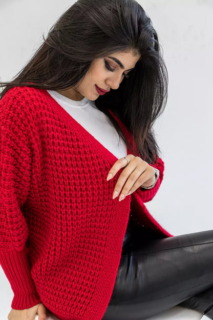 Wool knitting cardigan