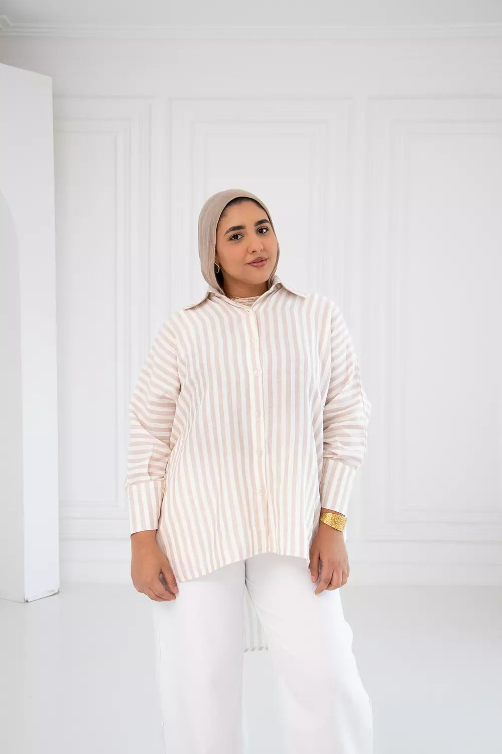 Oversized striped shirt