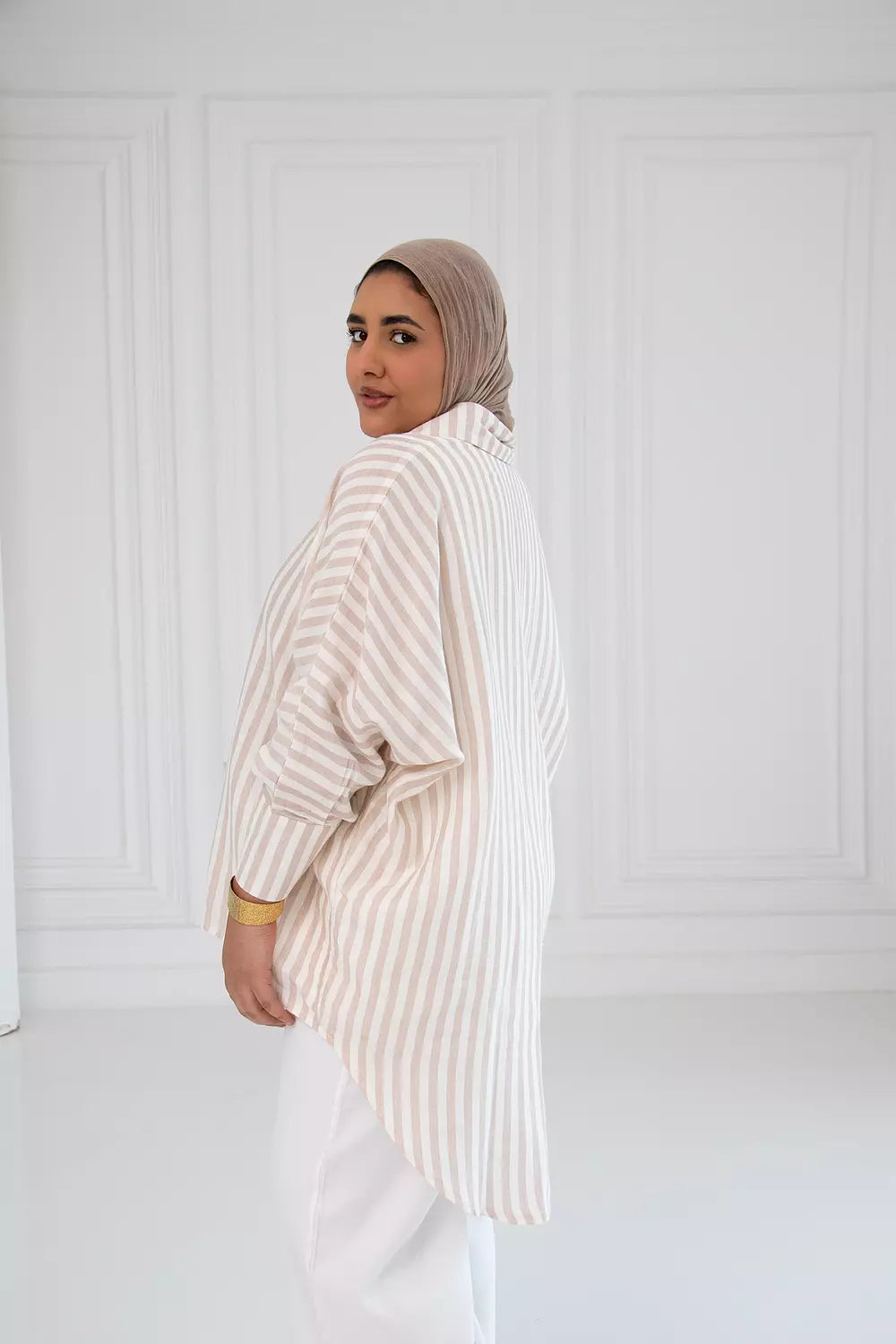 Oversized striped shirt